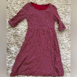 Dress. Mikarose. Small. Red/maroon with white pattern